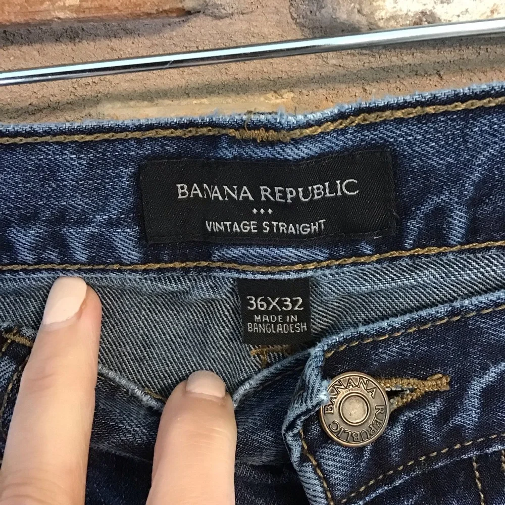 Banana Republic Men’s Blue Vintage Straight Leg Jeans Classic Style 36X32